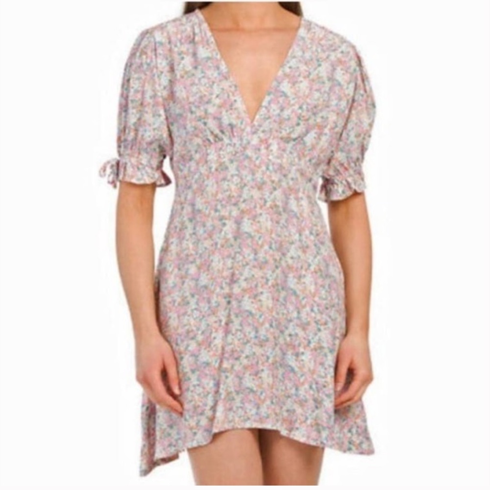 Faithfull the Brand Pink Floral Mini Dress